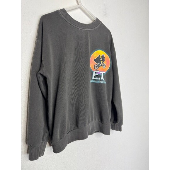 H&M Kids 5T E.T. Extraterrestrial Sweatshirt Dark Grey Oversized Crewneck - Picture 3 of 12